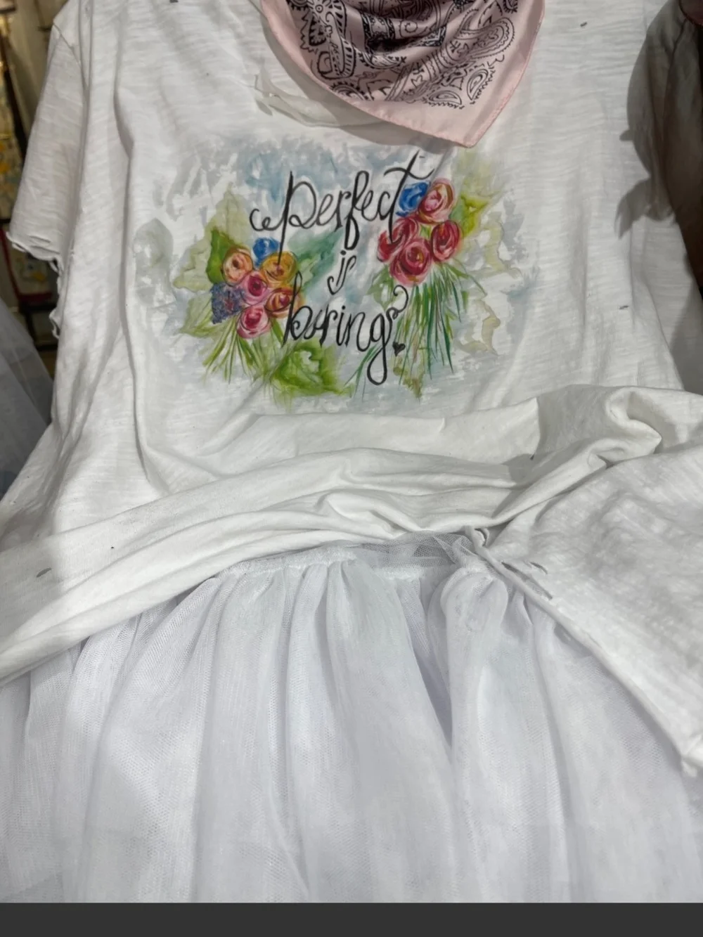 🔥BRAND NEW 3/4 Sleeves “Perfect Is Boring” Tattered Tee, A Rare Bird V-Neck